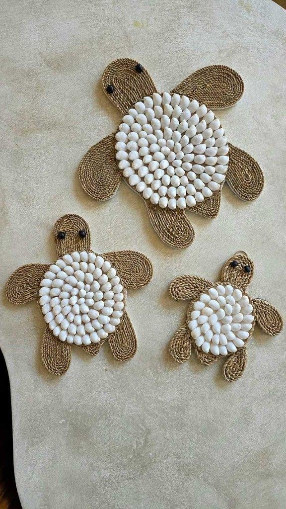 Wanddecoratie schildpad siput 1 uit Bali, Ophalen of Verzenden, Handgemaakt, 6951nk, Boho