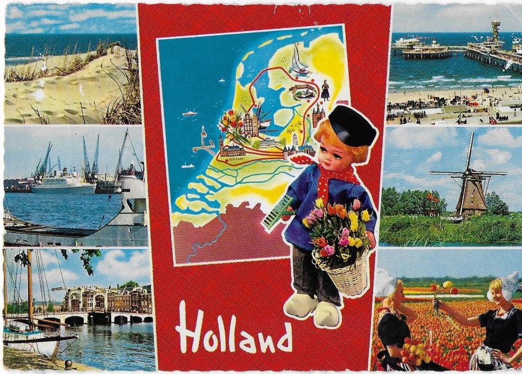 h950 Ongelopen ansichtkaart holland, Verzamelen, Ophalen of Verzenden, 1960 tot 1980, Ongelopen, Zuid-Holland