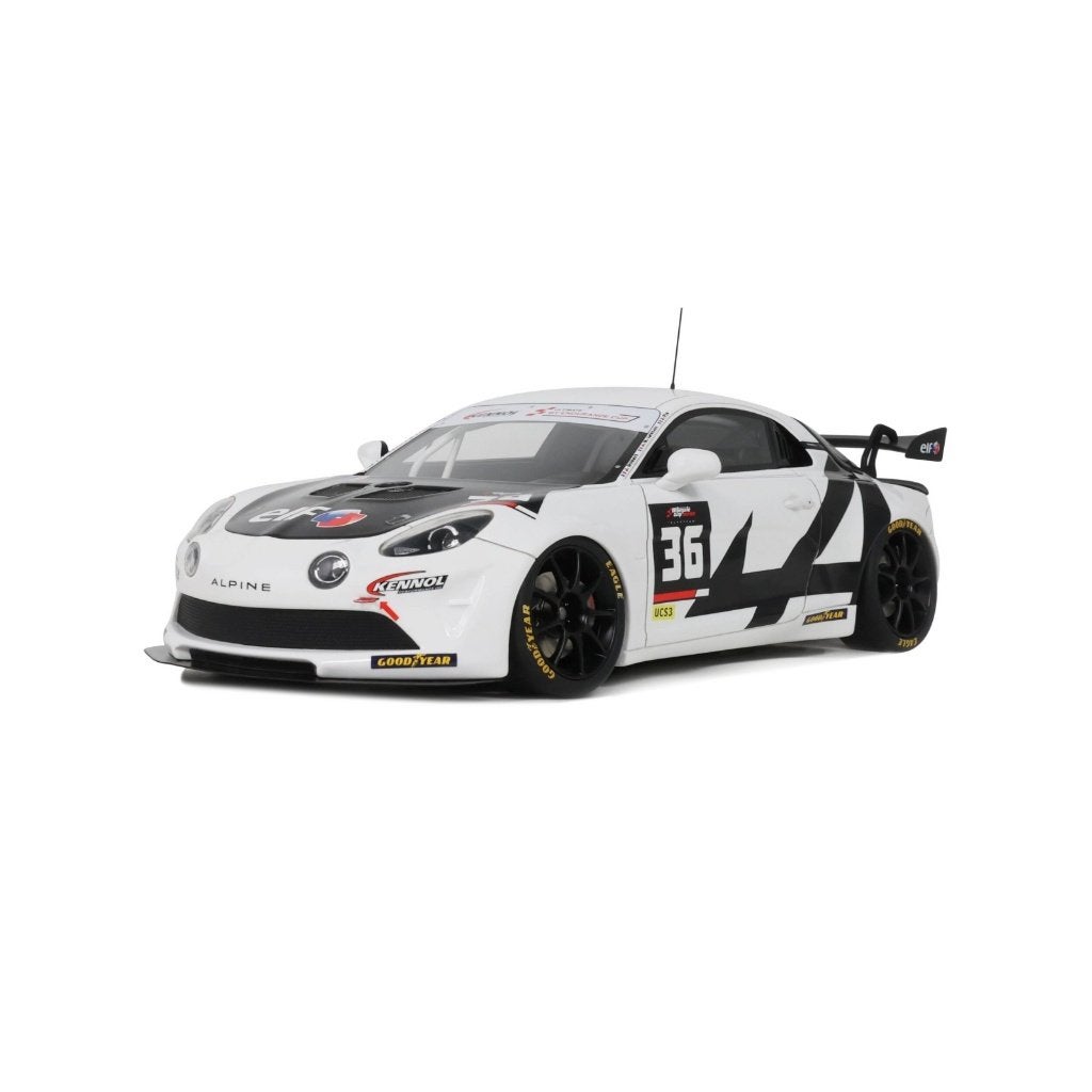 OttoMobile 1/18 Alpine A110 GT4 #36 wit 2024 OT1201, Ophalen of Verzenden, Zo goed als nieuw, Auto, OttOMobile