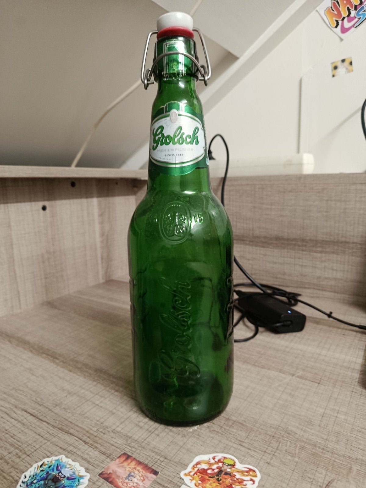 Grolsch beugelfles (leeg) - 2,50 liter 40cm hoog, Ophalen, Gebruikt