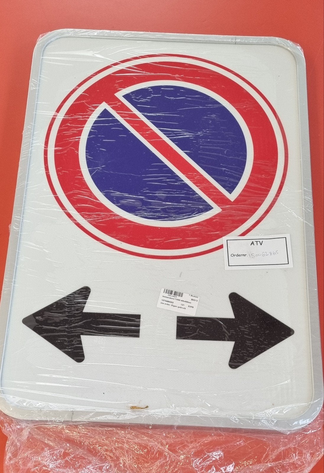 Verkeersborden set: Verboden te parkeren, Niet Parkeren, Bez, Ophalen of Verzenden