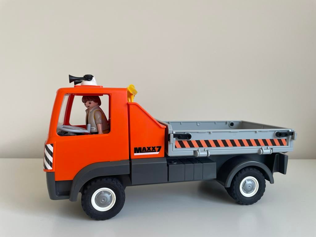 Playmobil Vrachtwagen met Figuur - Oranje MAXX7, Ophalen, Gebruikt