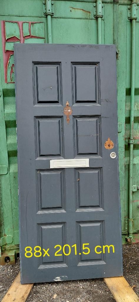 Hardhouten deur deuren, Ophalen, Gebruikt, 80 tot 100 cm, Buitendeur