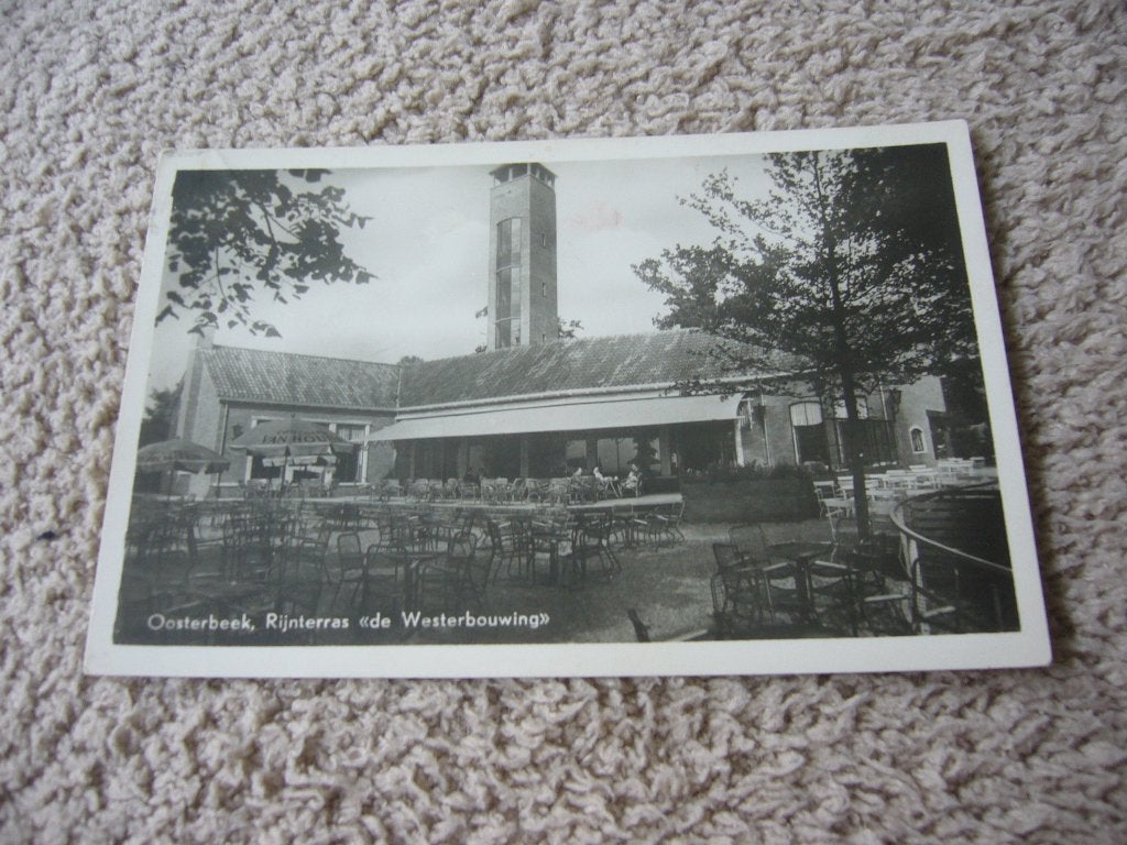 OOSTERBEEK  =  RIJNTERRAS DE WESTERBOUWING, Verzamelen, Ophalen of Verzenden, 1920 tot 1940, Gelopen, Gelderland
