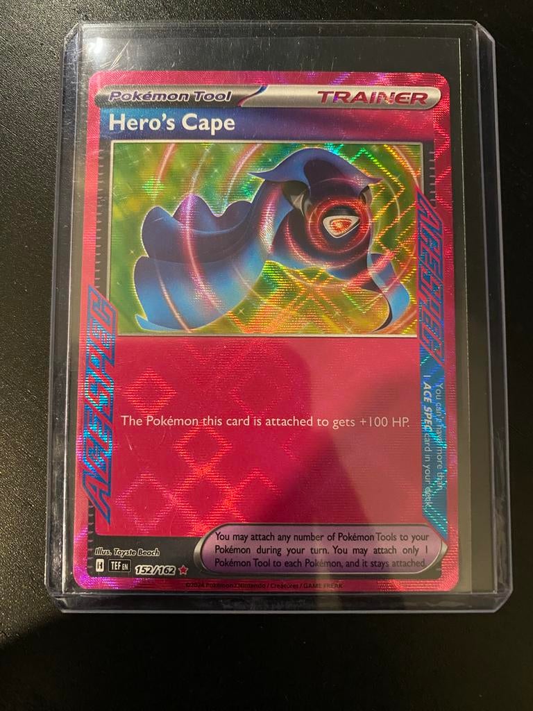 Pokémon Hero's Cape Trainer kaart 152/162, Ophalen of Verzenden, Nieuw, Losse kaart, Foil