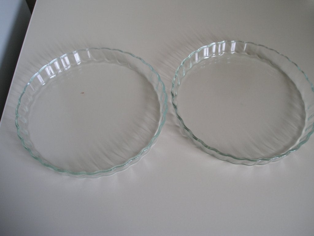 2 glazen vlaai vormen, Ophalen of Verzenden, Nieuw, Taarten, Bakvorm