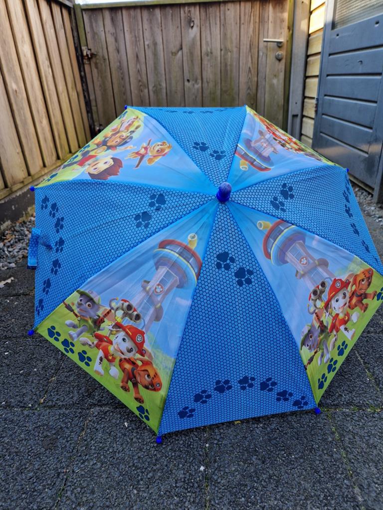 Paw Patrol Kinderparaplu - Blauw, Sieraden, Tassen en Uiterlijk, Paraplu's, Ophalen of Verzenden, Zo goed als nieuw, Blauw