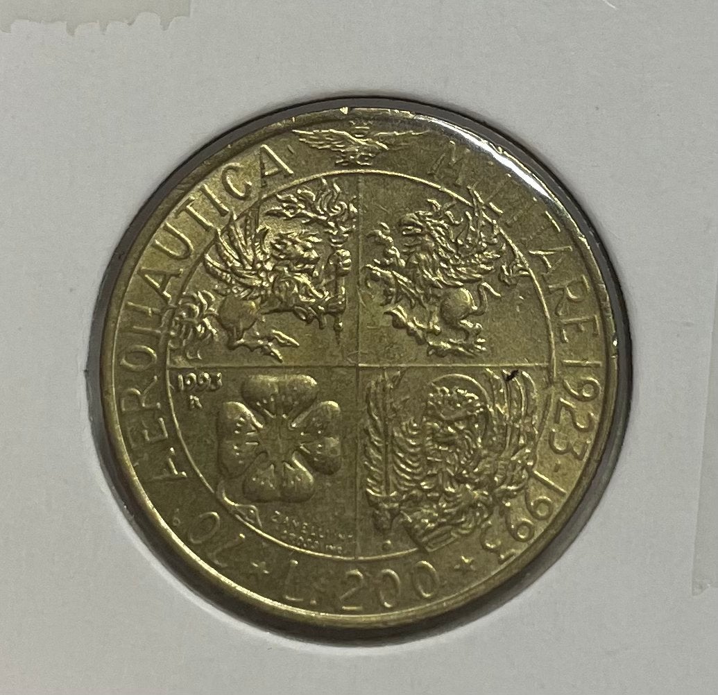 200 lire Italië 1993, Postzegels en Munten, Munten | Europa | Niet-Euromunten, Ophalen of Verzenden, Italië