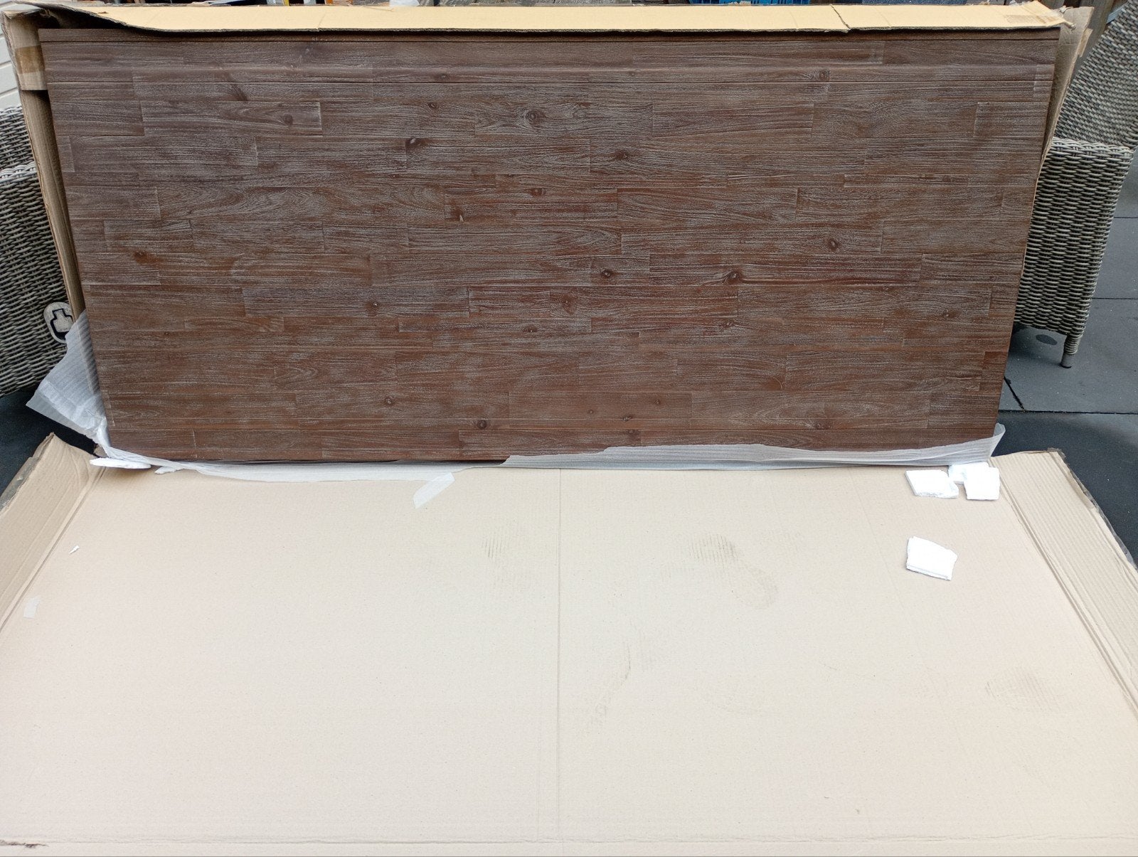 Nieuwe Oceane Eettafel 200x90 cm - Sandblast Crispy Biscuit, Doe-het-zelf en Verbouw, Hout en Planken, Ophalen, Nieuw