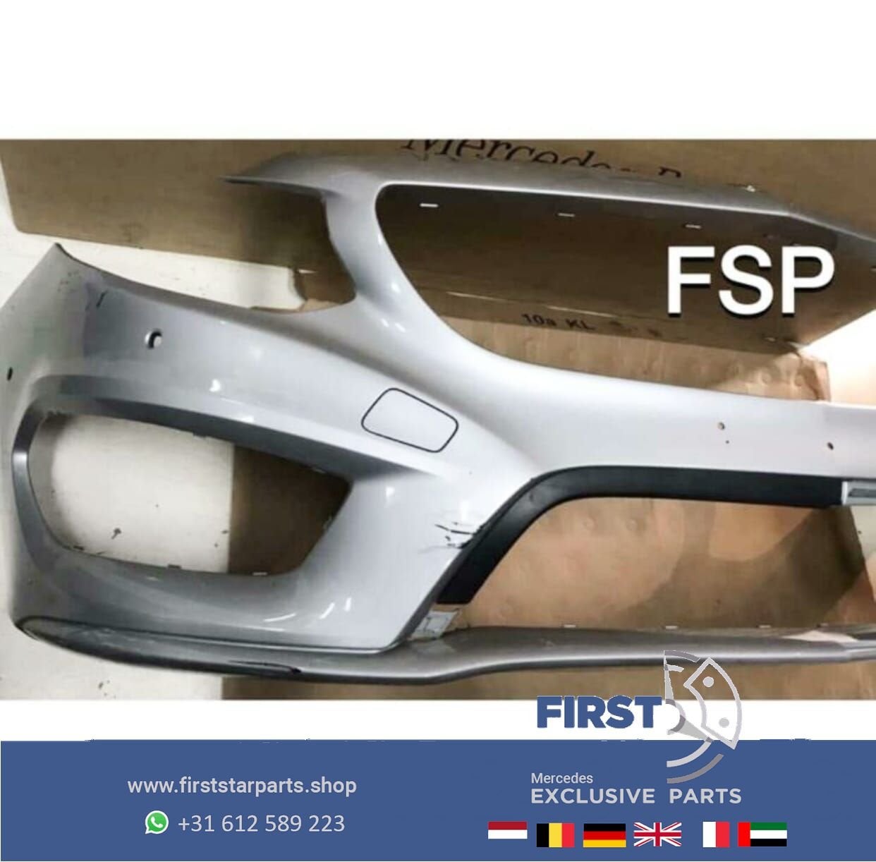 W246 AMG BUMPER B Klasse Facelift Voorbumper 2018 PDC ZWART, Auto-onderdelen, Carrosserie en Plaatwerk, Gebruikt, -, Voor, Ophalen of Verzenden