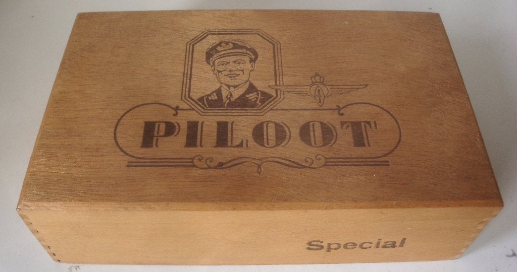 Kistje voor Piloot special sigaren, oud, in redelijke staat, Ophalen of Verzenden, Gebruikt, Tabaksdoos of Verpakking