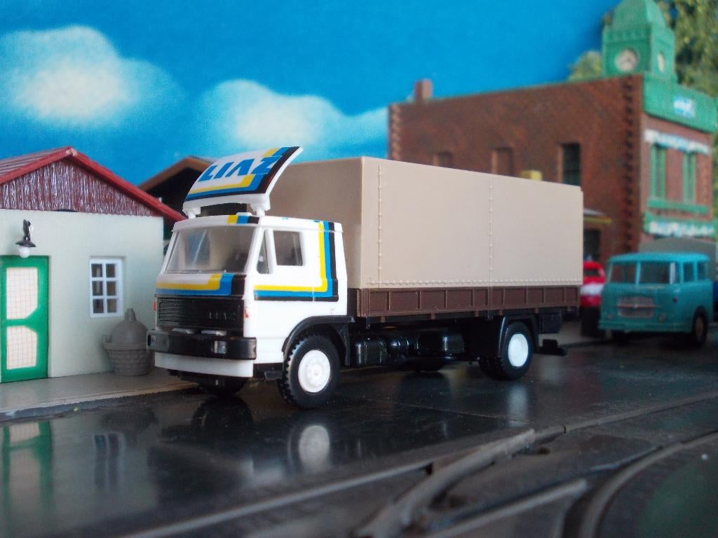 LIAZ 110 bakwagen met huif - Igra wit-creme NU VOOR € 7,50, Ophalen of Verzenden, Nieuw, Bus of Vrachtwagen, Overige merken