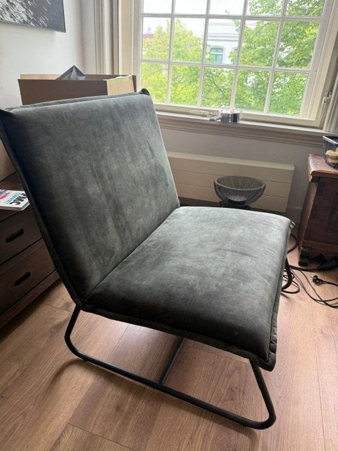 Kleine lichte 2 zits bankje / love seat, Ophalen, Gebruikt, 75 tot 100 cm, Rechte bank