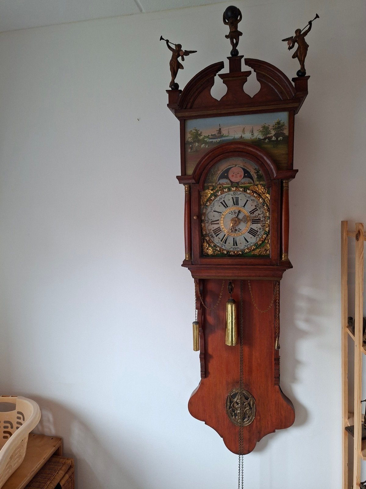 TE KOOP ANTIEKE FRIESE STAART KLOK (BURGERMEESTER KLOK), Antiek en Kunst, Antiek | Klokken, Ophalen