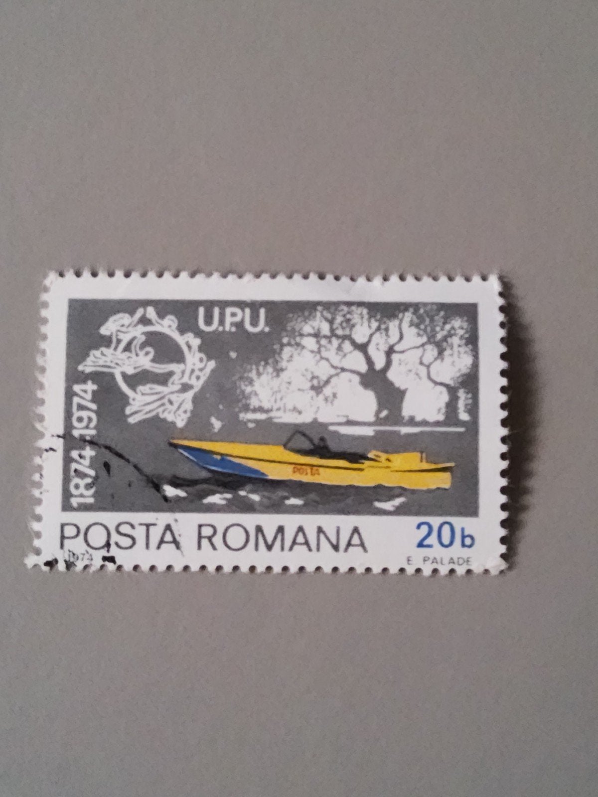Roemeense postzegel 1874-1974 U.P.U. 20b Posta Romana, Postzegels en Munten, Verzenden