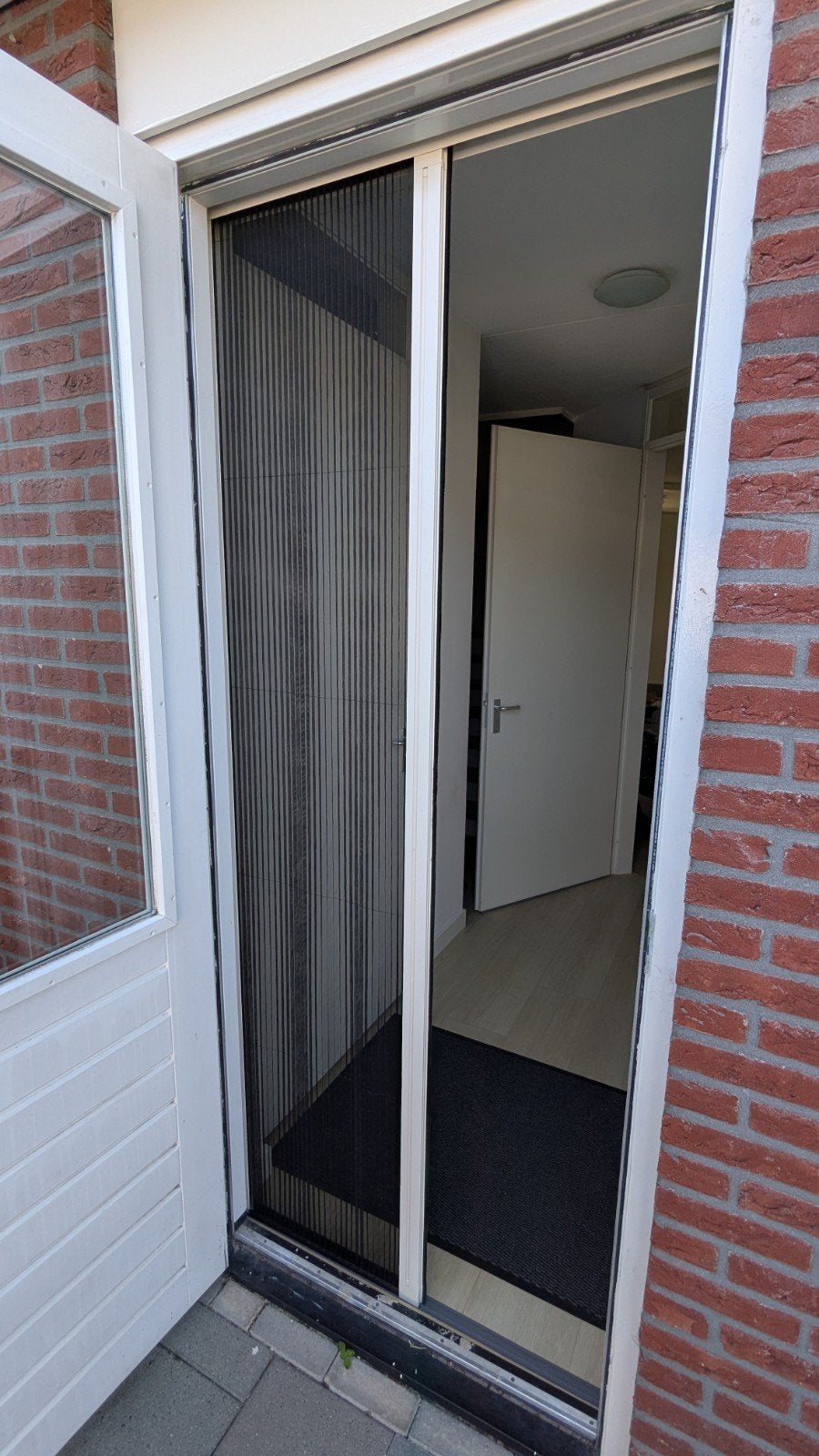 Hordeur plissé zwart net 1300x2391/2420, Doe-het-zelf en Verbouw, Ophalen, Kunststof, Hordeur, Zo goed als nieuw