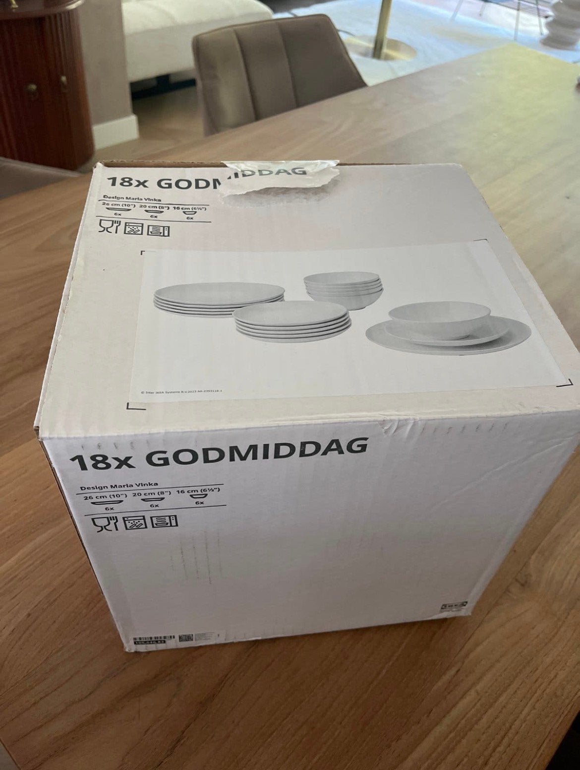 Ikea 18 delig godmiddag servies zgan, Ophalen, Zo goed als nieuw