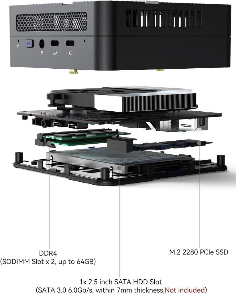 Minisforum UM590, AMD Ryzen 9 5900HX , 32GB / 512GB, Minisforum, 32 GB, Zo goed als nieuw, AMD Ryzen 9