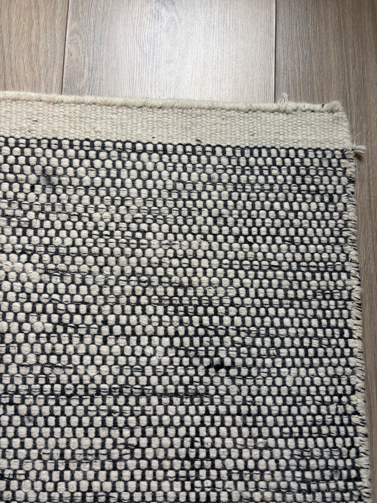 Handgeweven wollen vloerkleed Benuta Pure, Gebruikt, Zwart, Ophalen of Verzenden, 200 cm of meer