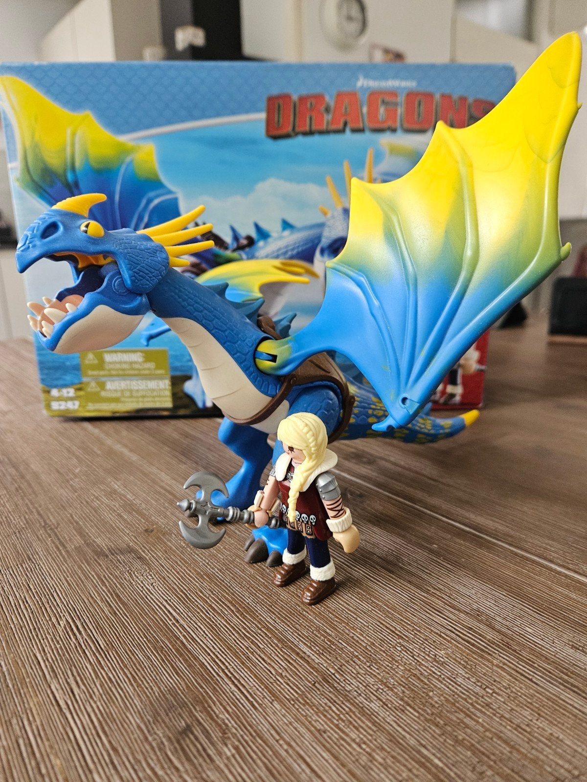 Playmobil Dragons 9247: Stormvlieg met Astrid, Ophalen of Verzenden, Zo goed als nieuw, Complete set
