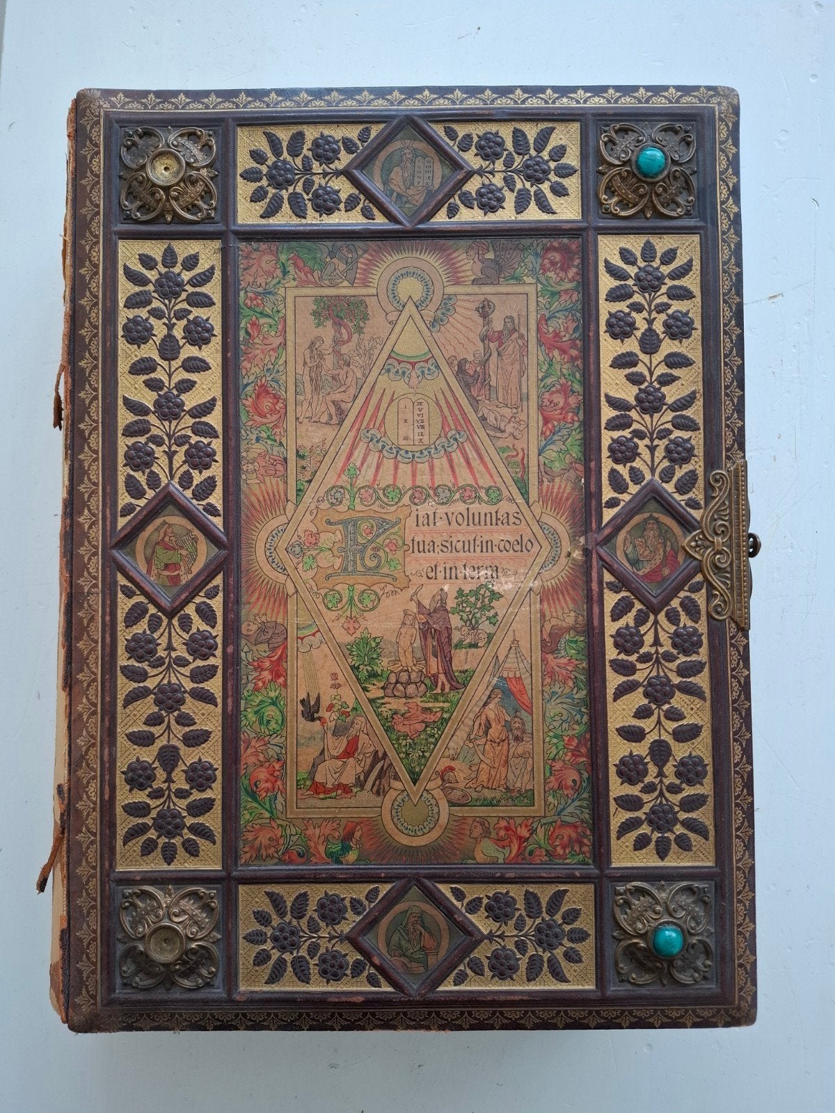 Antieke Sacra Bibbia Aurea Bibbia classica OT en NT, Ophalen of Verzenden