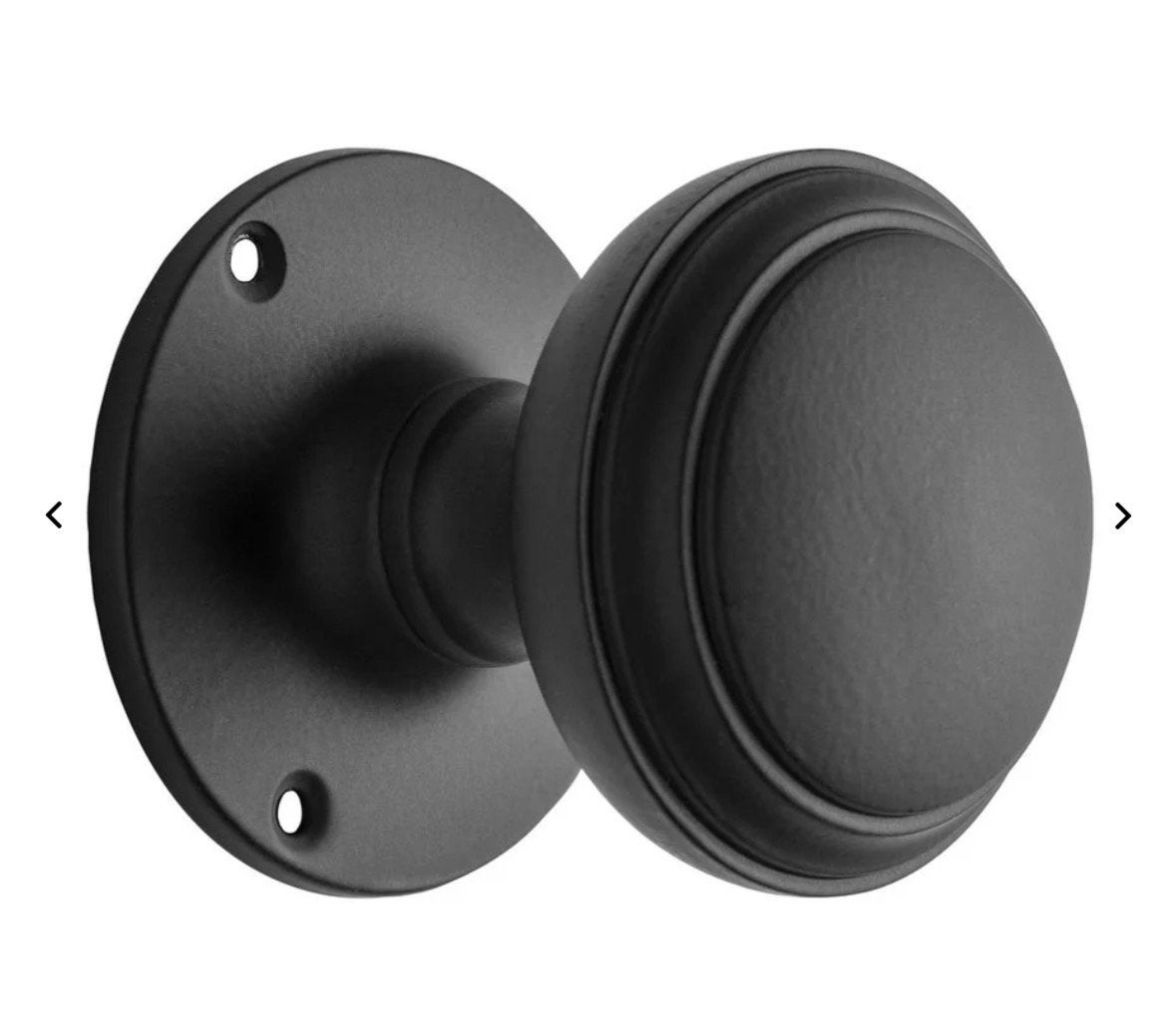 Deurknop Rond 55mm Vast-Mat Zwart, Ophalen of Verzenden, Nieuw, Overige materialen, Klink of Kruk