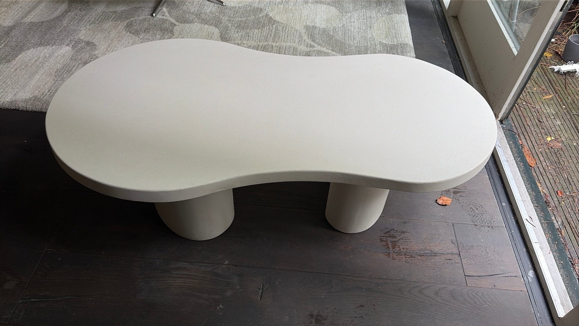 Salontafel steen japandi, Huis en Inrichting, Tafels | Salontafels, 100 tot 150 cm, Zo goed als nieuw, Rechthoekig, 50 tot 100 cm