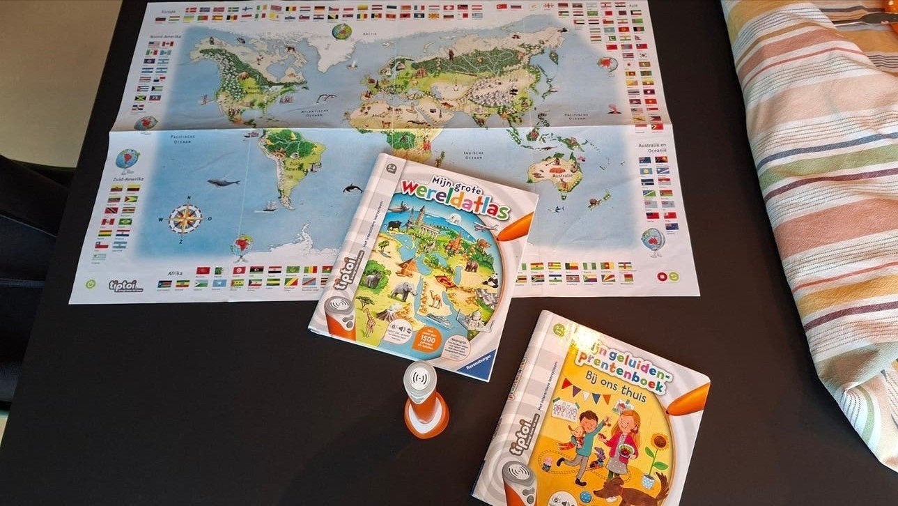Tiptoi Starterset: Mijn Geluiden Prentenboek & Wereldatlas, Ophalen of Verzenden, Zo goed als nieuw, 3 tot 4 jaar