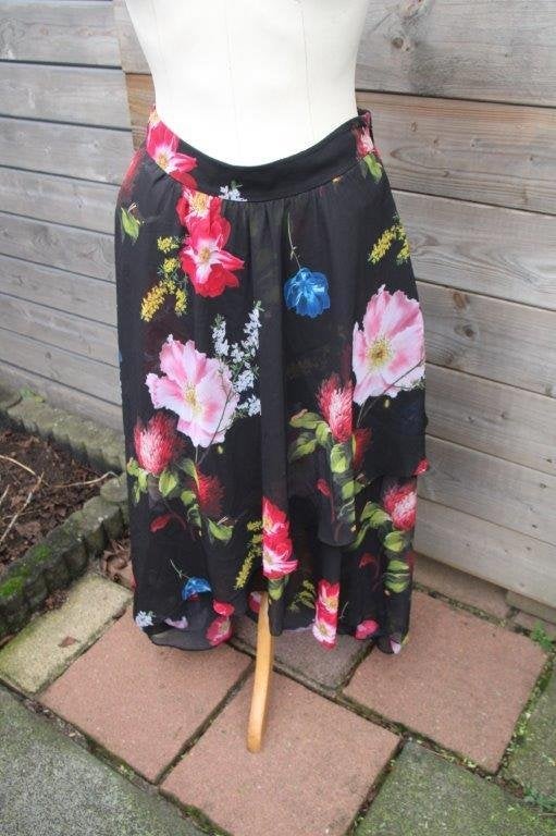 Rok zwart/ kleur Ted Baker mt 2 (36) Vaste prijs, Zwart, Ophalen of Verzenden, Zo goed als nieuw, Knielengte