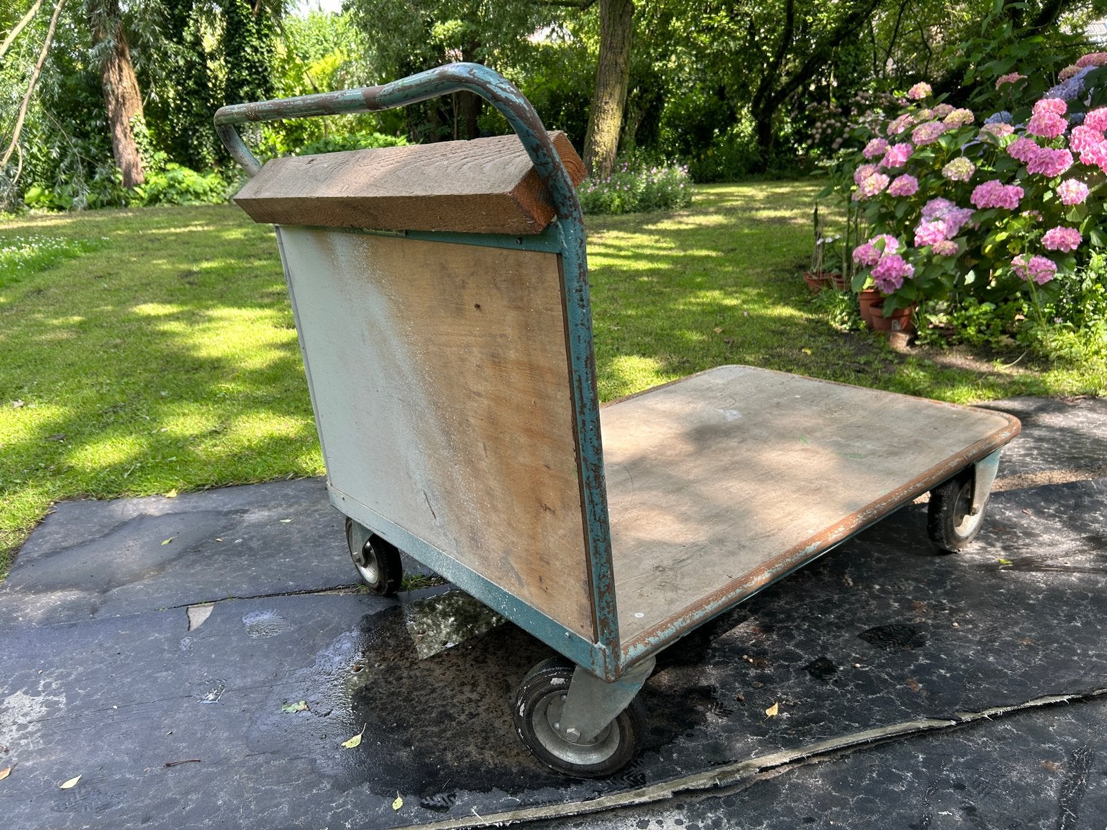 Transport kar, magazijnwagen, Doe-het-zelf en Verbouw, 100 liter of meer, Ophalen, Zo goed als nieuw, Transportkar