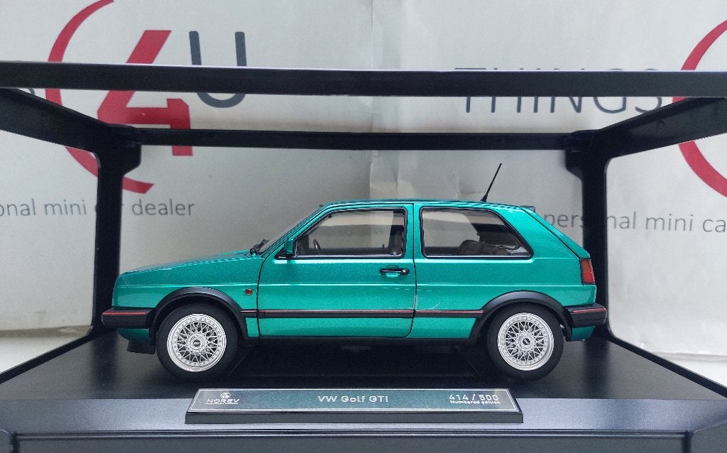 Norev 1:18 Volkswagen Golf 2 GTi 1988 Montana green nieuw, Hobby en Vrije tijd, Modelauto's | 1:18, Ophalen of Verzenden, Nieuw