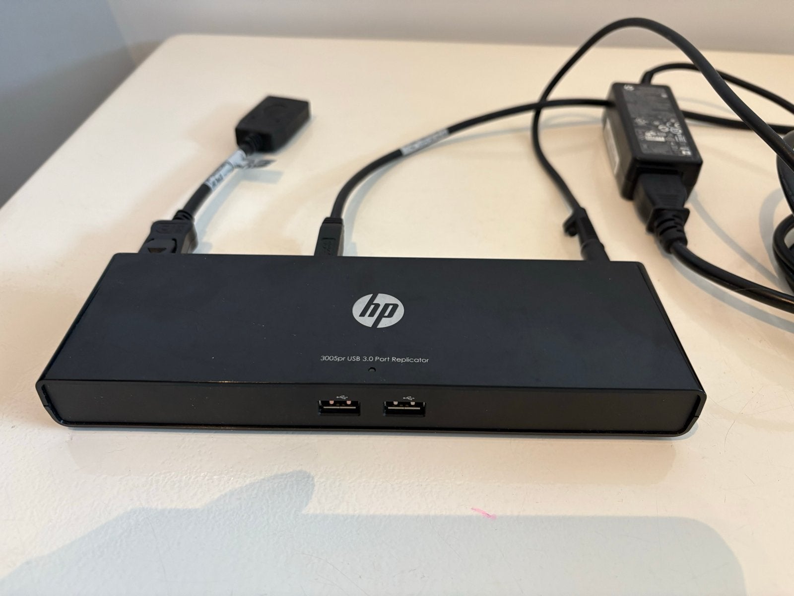 HP 3005pr USB 3.0 Port Replicator Docking Station, Ophalen, Zo goed als nieuw, Docking station, Laptop