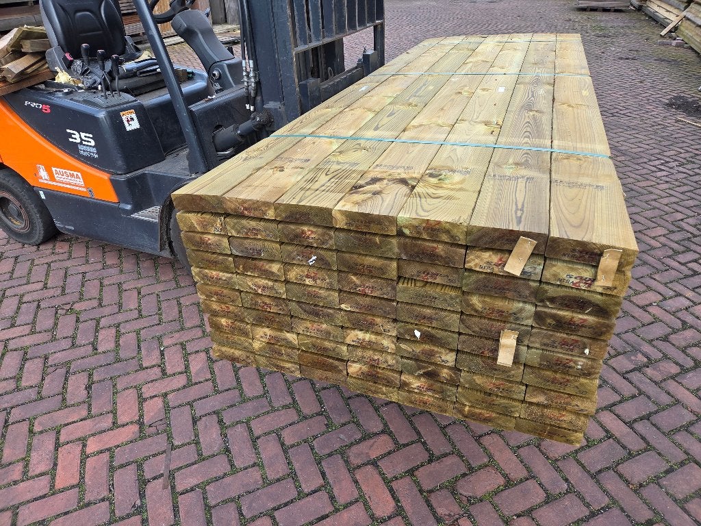 geïmpregneerd balkhout 5.0x15.0 cm, Ophalen, Nieuw, 250 cm of meer, Planken