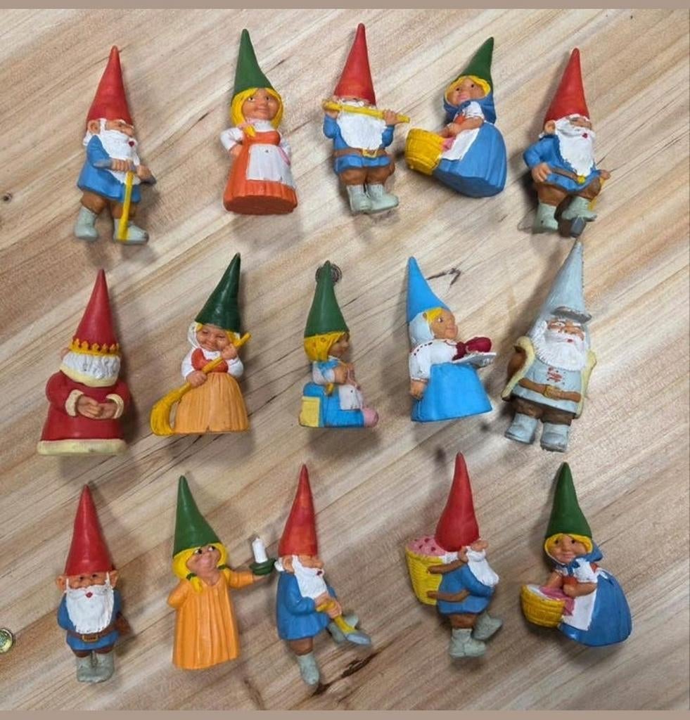 Set van 15 Vintage David de Kabouter figuren, Verzamelen, Poppetjes en Figuurtjes, Verzenden