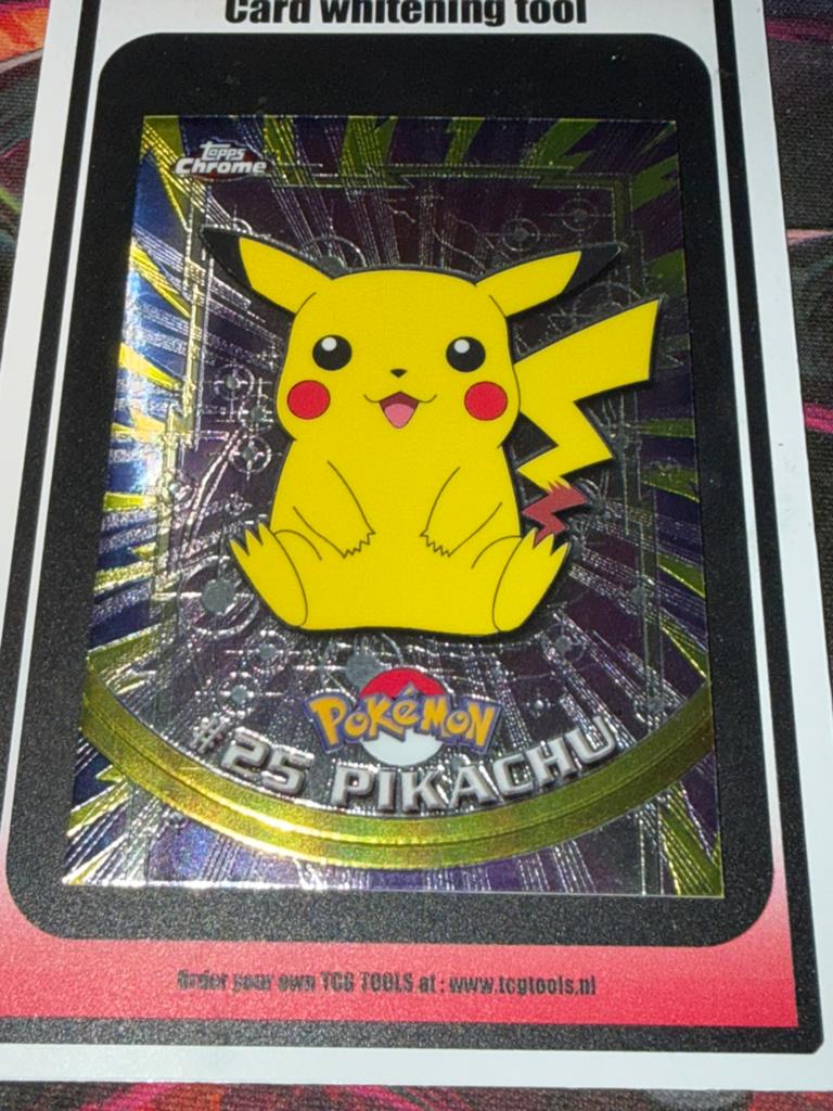 Pikachu #25 Topps Chrome Rare Engels EXC+/NM-, Ophalen, Zo goed als nieuw
