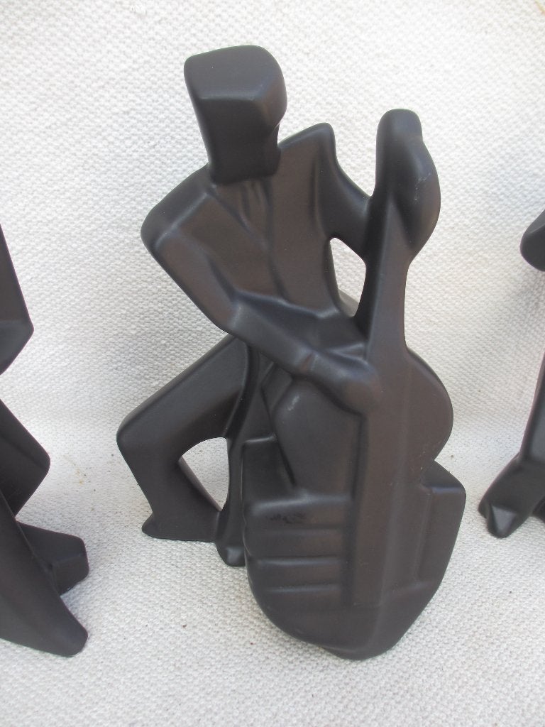 Vintage drie JAZZ spelers keramiek [Flora] jaren 80, Antiek en Kunst, Ophalen of Verzenden