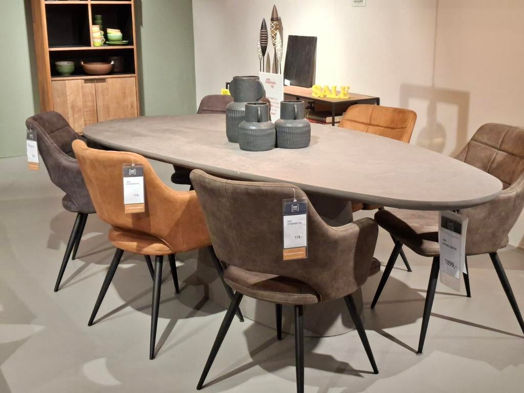 Showroommodel Eetkamertafel Jade Mortex, Ophalen, Nieuw, Rechthoekig, 200 cm of meer