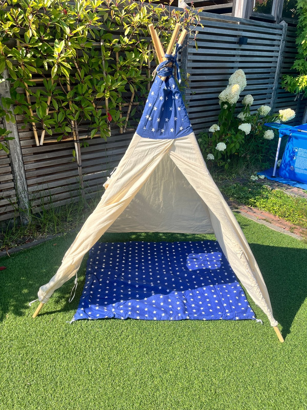 Tipi tent voor kinderen met kleedje, Ophalen, Gebruikt, Overige materialen