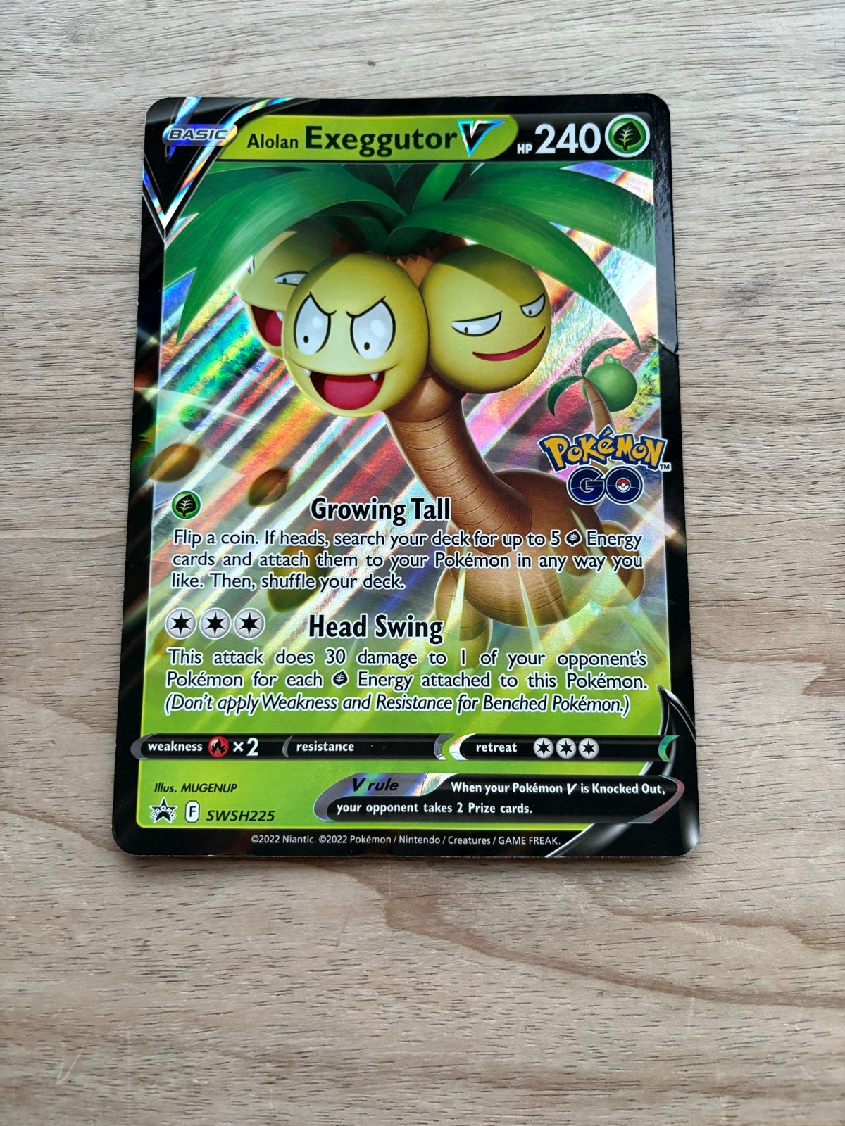 Alolan Exeggutor V SWSH225 Pokemon Go Promo Jumbo Kaart, Hobby en Vrije tijd, Verzamelkaartspellen | Pokémon, Ophalen of Verzenden