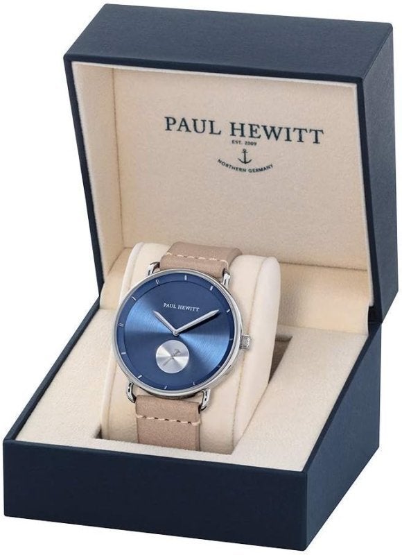 PAUL HEWITT Breakwater Black Sunray herenhorloge, Sieraden, Tassen en Uiterlijk, Overige merken, Overige materialen, Leer, Polshorloge