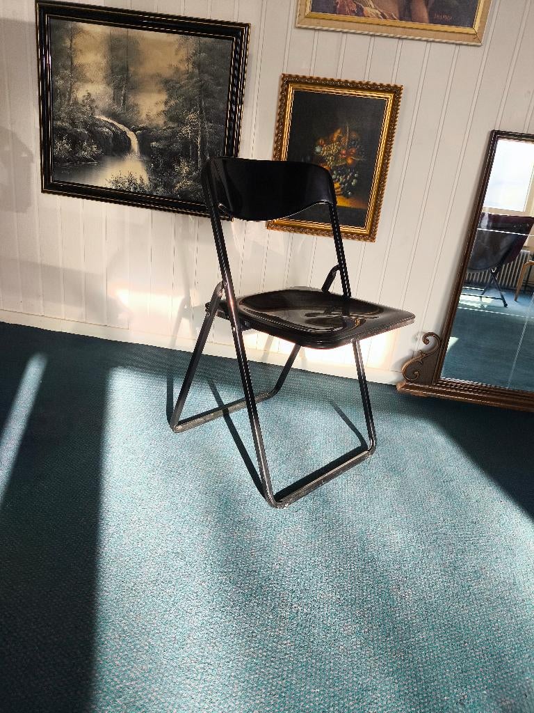 IKEA TED klapstoel – Niels Gammelgaard (zwart), Huis en Inrichting, Stoelen, Kunststof, Gebruikt, Zwart, Ophalen of Verzenden