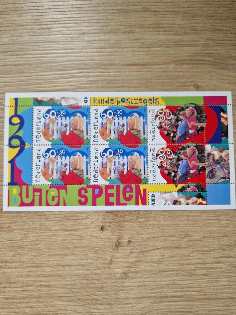 Kinderpostzegels 1991 'Buiten Spelen' met originele envelop, Ophalen of Verzenden