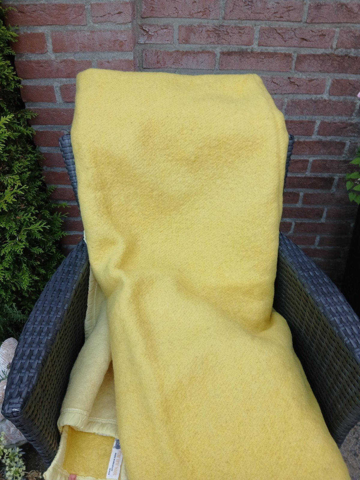 Vintage wollen deken Chateau D'or, Ophalen of Verzenden