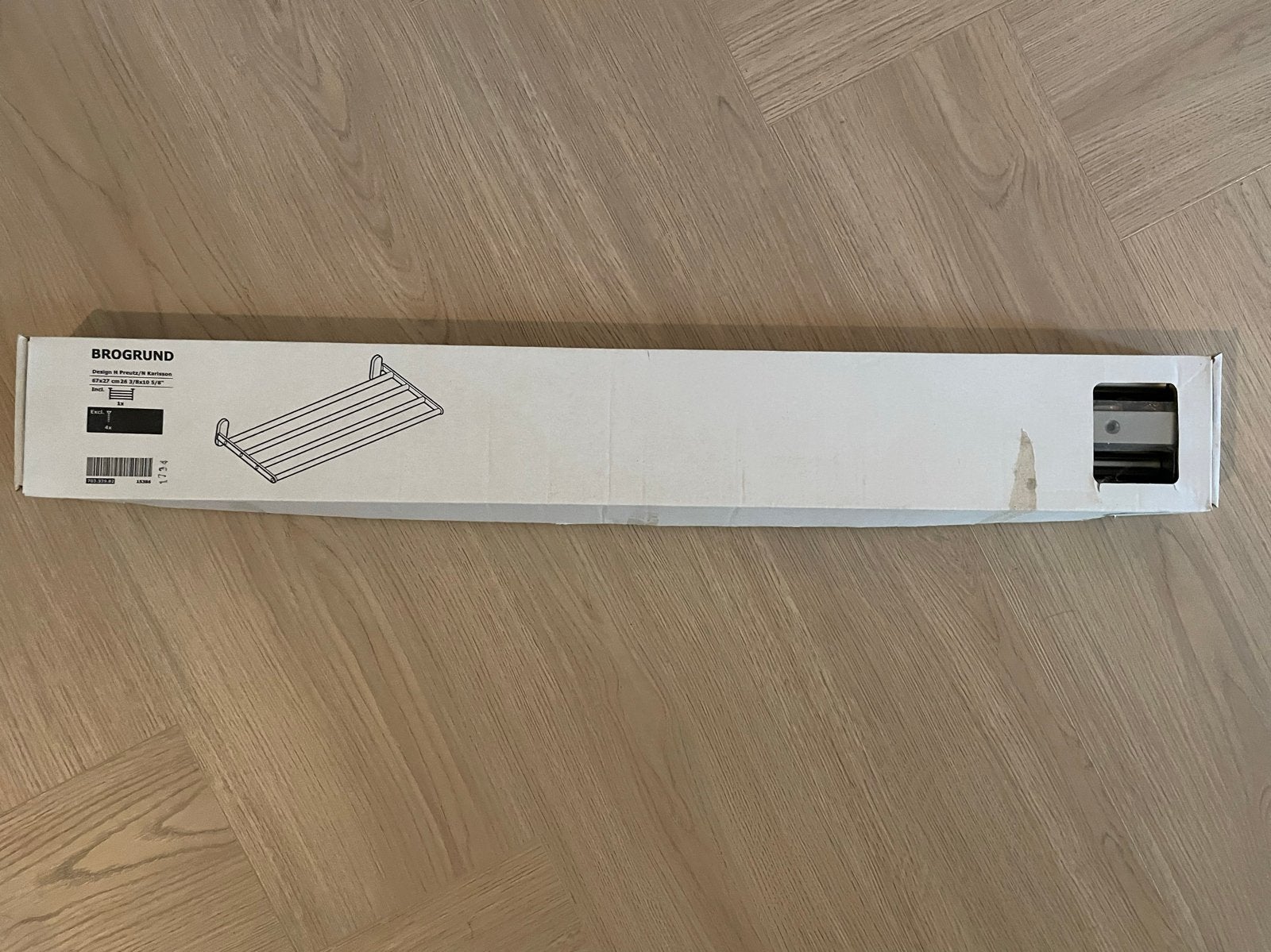 IKEA BROGRUND Handdoekenrek - Nieuw in doos, Handdoekenrek, Nieuw, Zilver, Ophalen