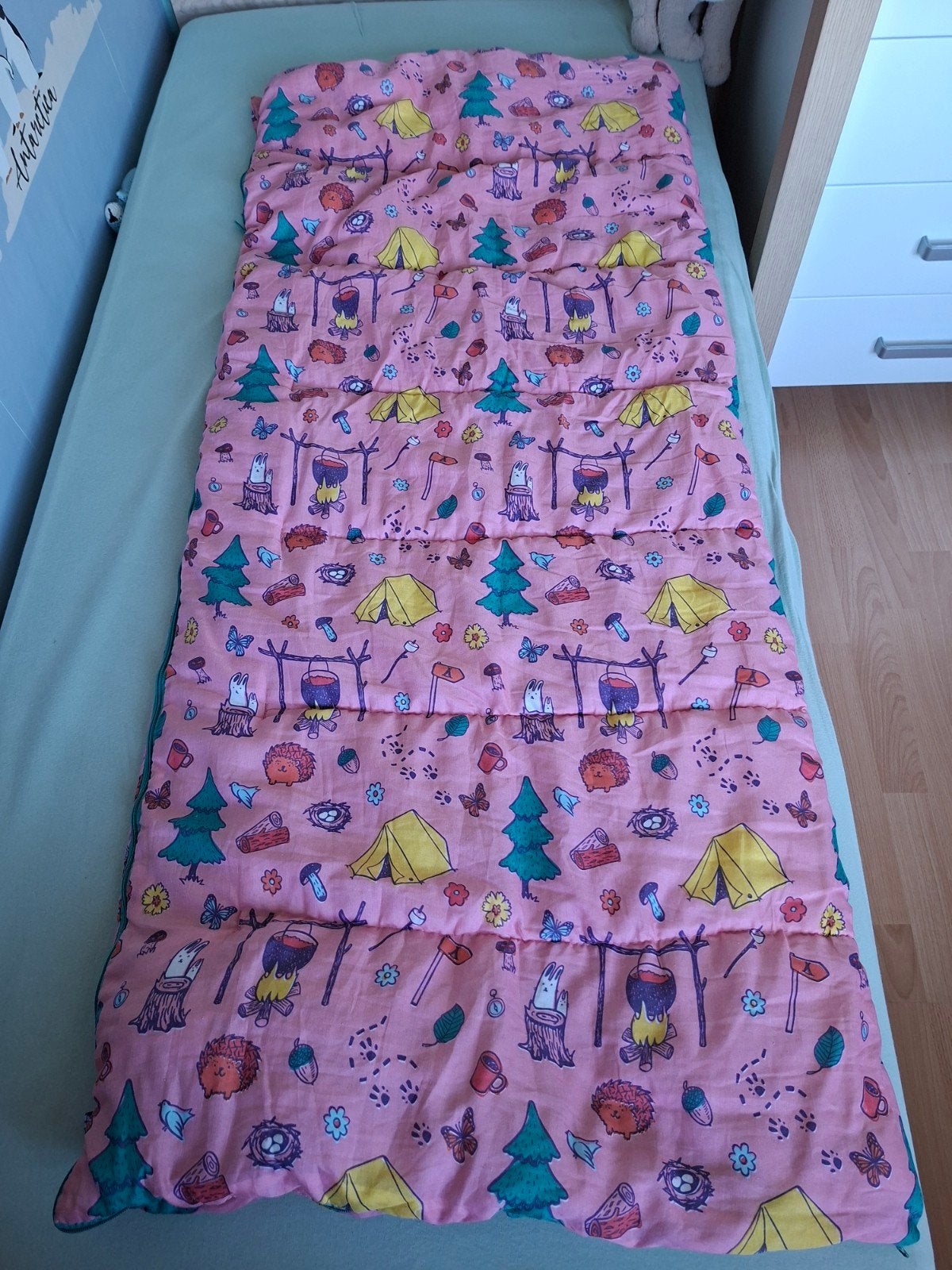 Kinderslaapzak, Ophalen, Gebruikt