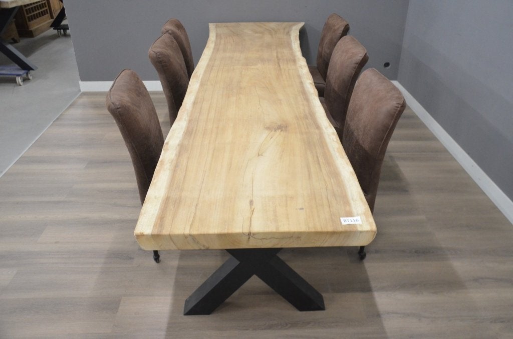 Extra Lange Suar Boomstamtafel (360 cm) BT116, 50 tot 100 cm, Vijf personen of meer, Rechthoekig, Ophalen