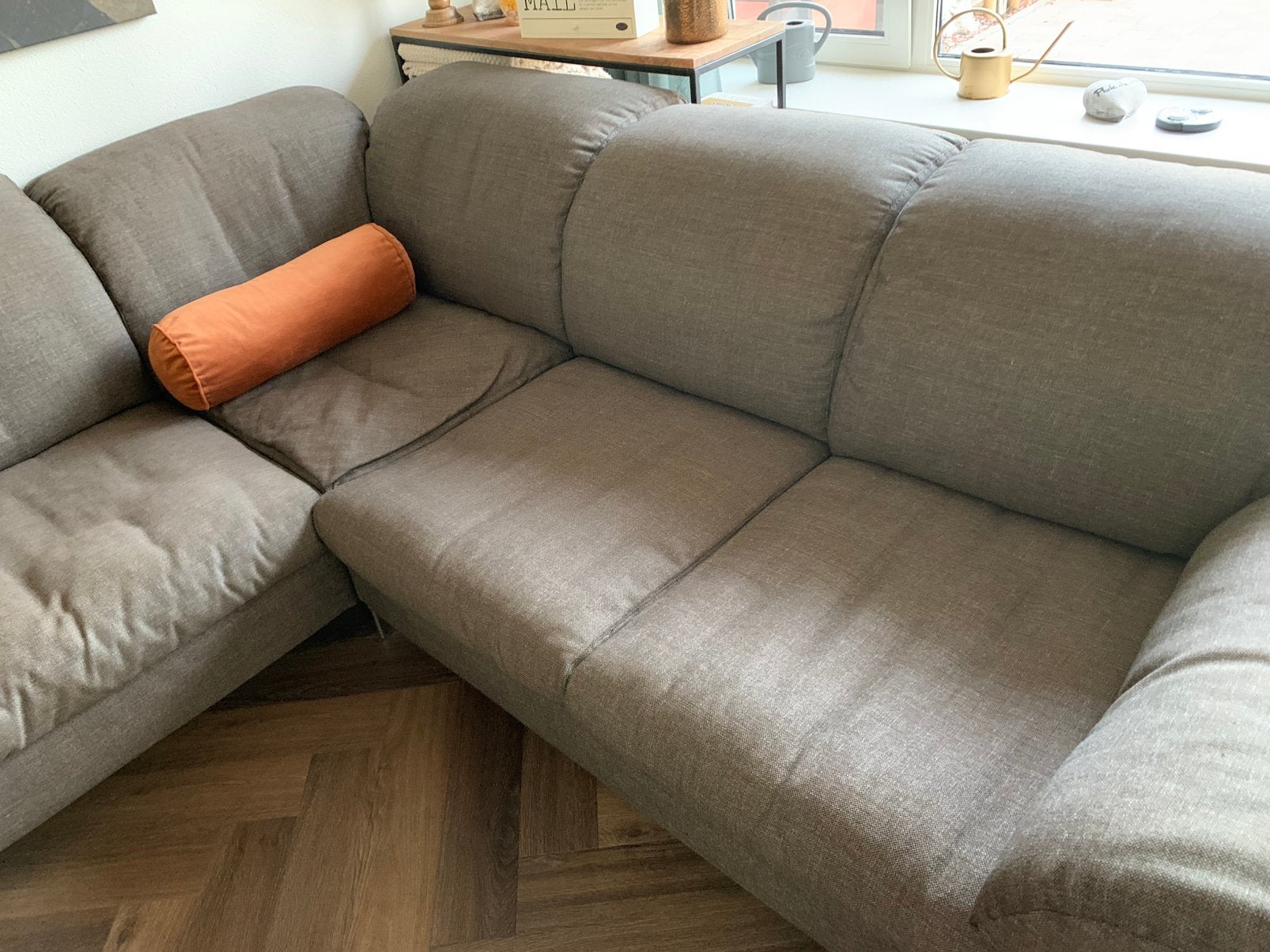 Topform Hoekbank - Comfortabel en Ruim Taupe/Bruin, Ophalen, Gebruikt, Minder dan 75 cm, Hoekbank