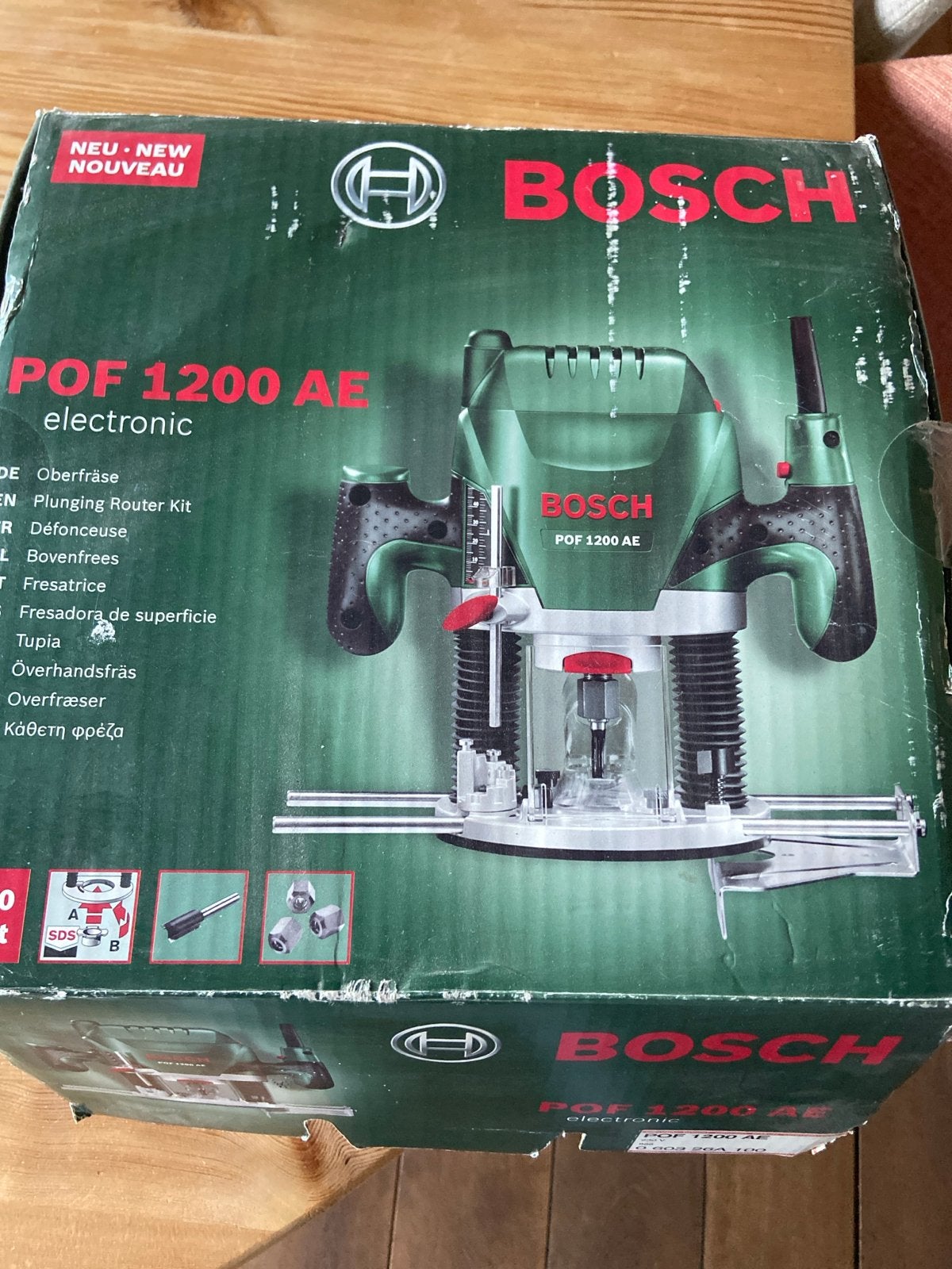 Bosch POF 1200 AE Bovenfrees - Zo goed als nieuw, Ophalen, Zo goed als nieuw, Elektrisch, Bovenfrees