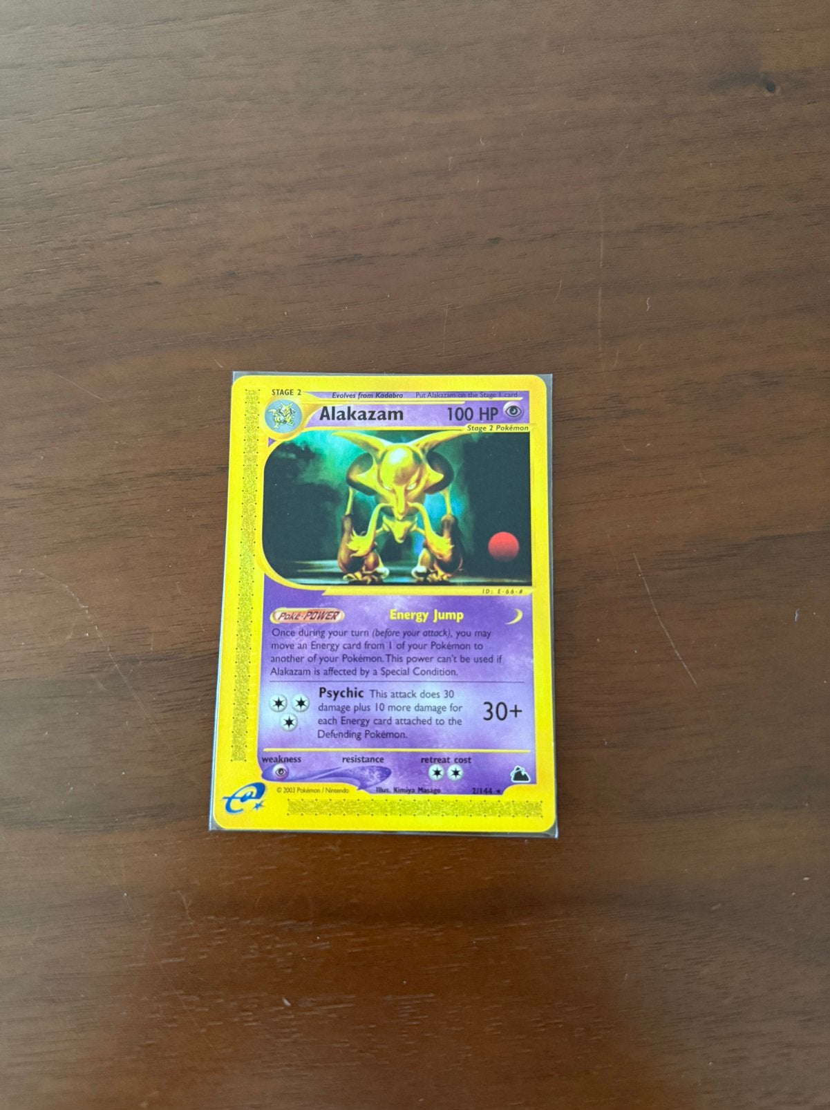 Alakazam non holo 2/144 Skyridge NM, Hobby en Vrije tijd, Verzamelkaartspellen | Pokémon, Ophalen of Verzenden, Losse kaart