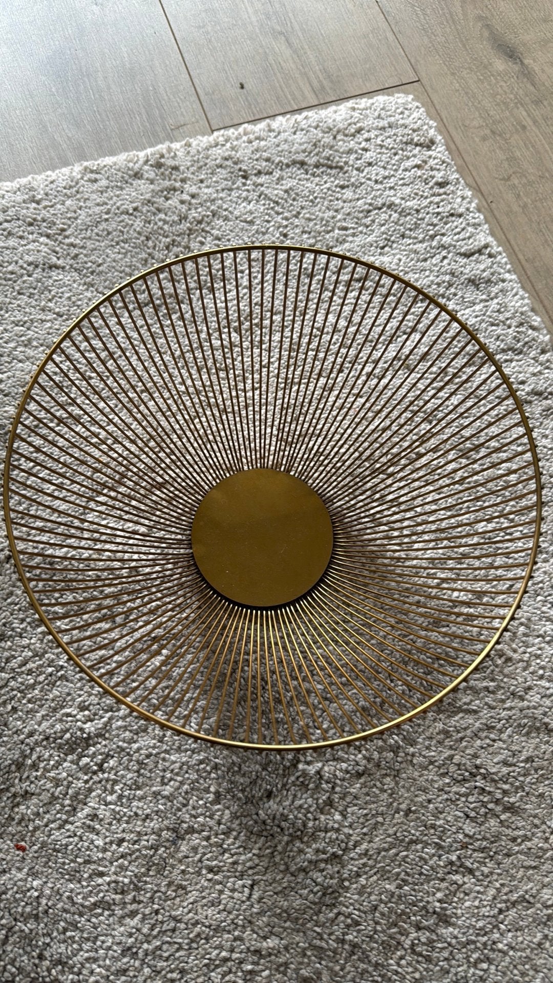 Gouden metalen fruitschaal / decoratieve schaal, Huis en Inrichting, Ophalen, Overige materialen, Schaal, Rond
